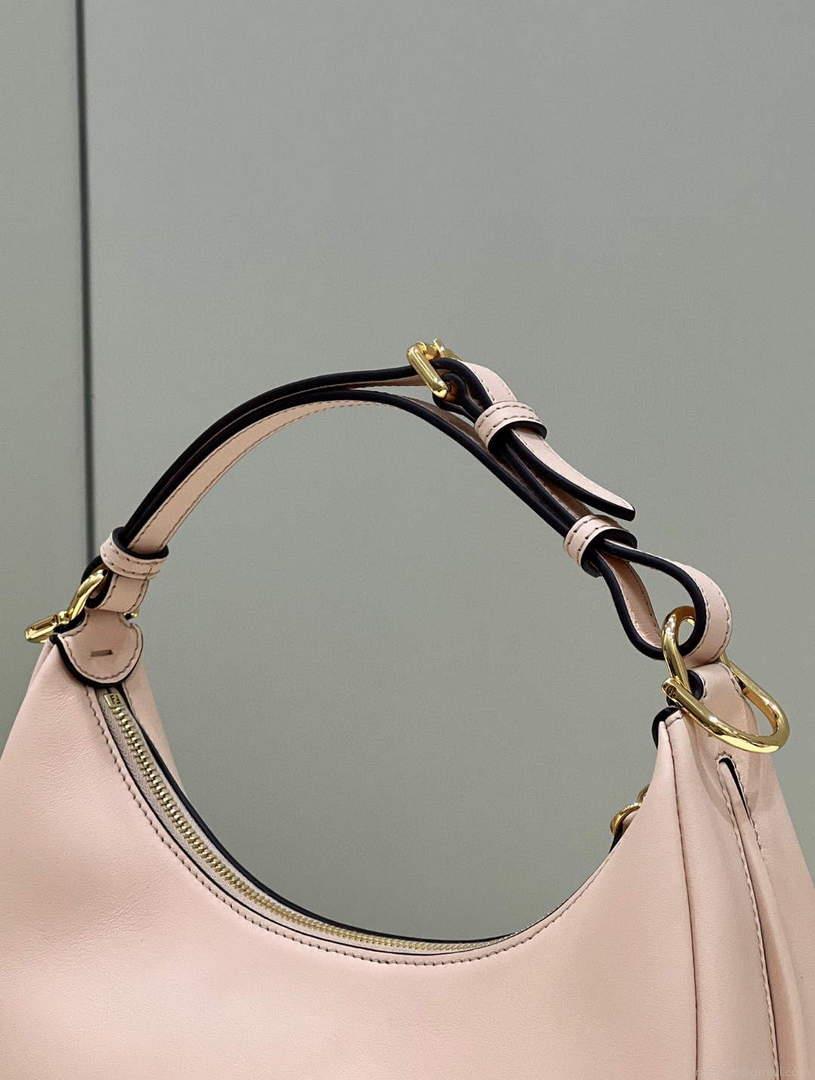 Fendi 8BR798 Fendigraphy Small White leather bag 80056M Pink