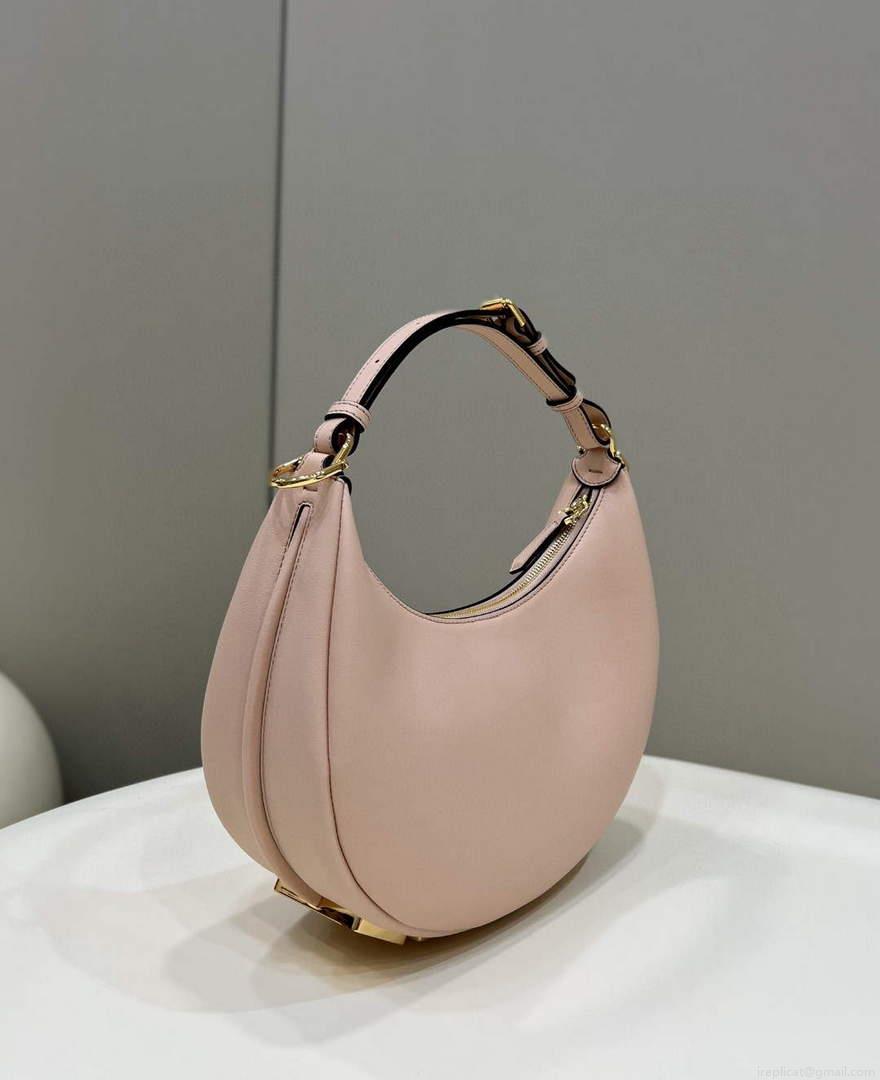 Fendi 8BR798 Fendigraphy Small White leather bag 80056M Pink
