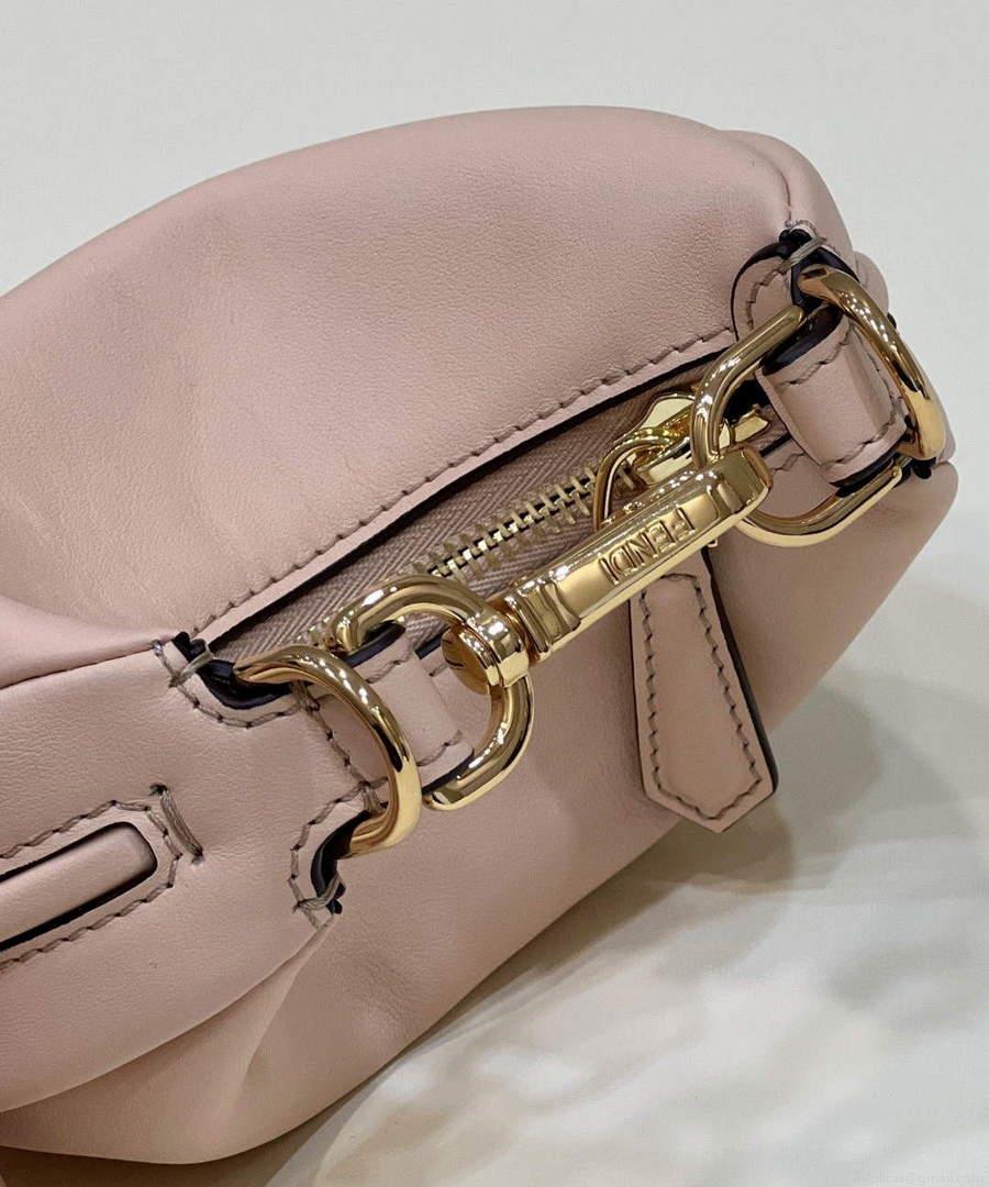 Fendi Nano Fendigraphy Black Leather Charm 7AS089 Pink