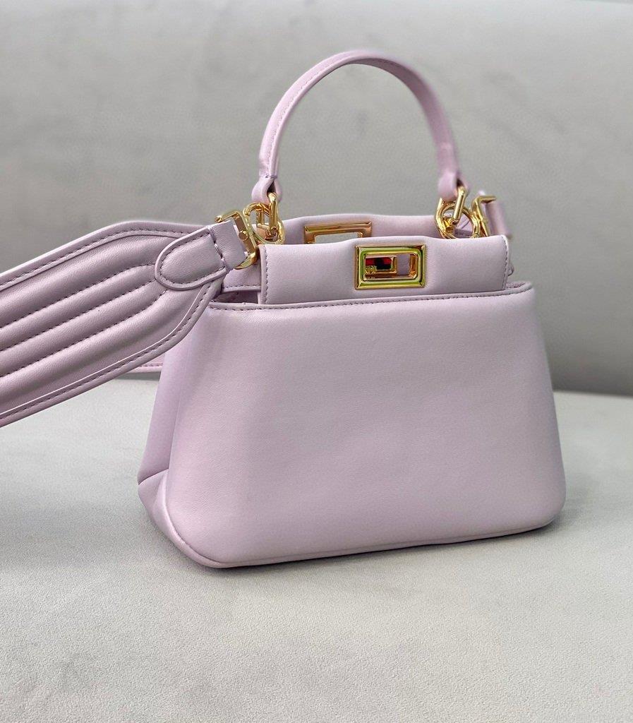 Fendi 8BN320 Peekaboo ICONIC XS Light Purple Nappa Leather 8328 Bag