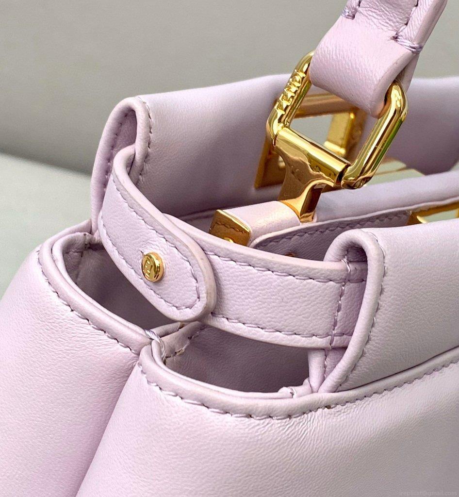 Fendi 8BN320 Peekaboo ICONIC XS Light Purple Nappa Leather 8328 Bag