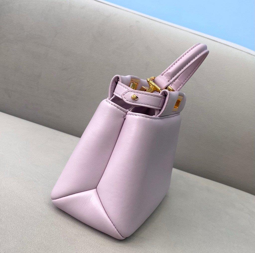 Fendi 8BN320 Peekaboo ICONIC XS Light Purple Nappa Leather 8328 Bag