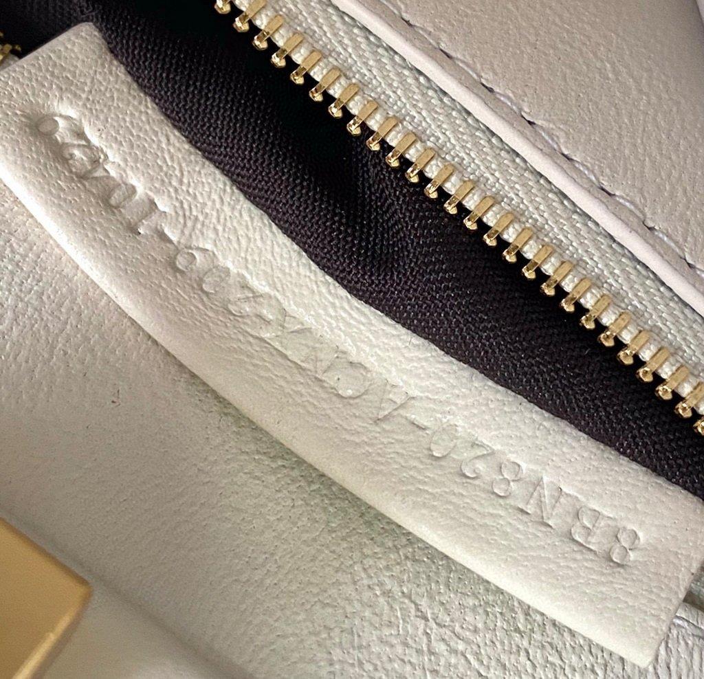 Fendi 8BN320 Peekaboo ICONIC XS White Nappa Leather 8328 Bag