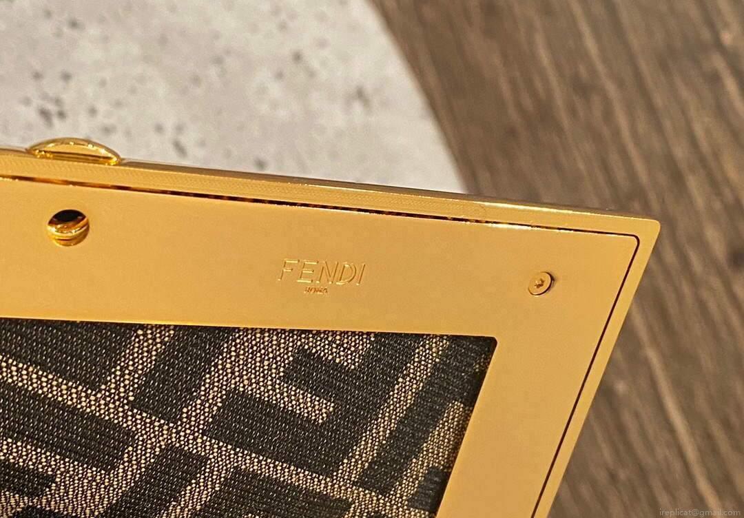 Fendi 8BP127 FENDI FIRST Medium Black leather bag
