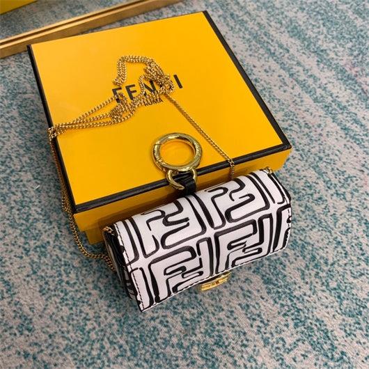 FENDI 6801 Monogram Casual Style Street Style Collaboration 2WAY Chain Bag
