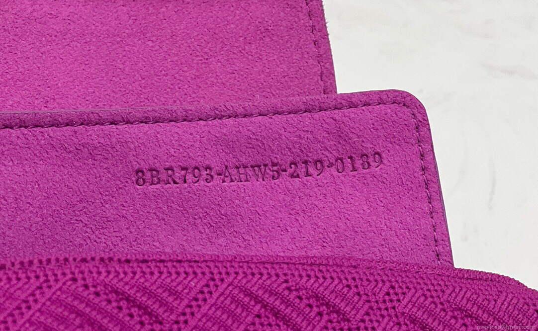 Fendi 8BR793 Midi Baguette Chain FF Fabric Bag Purple