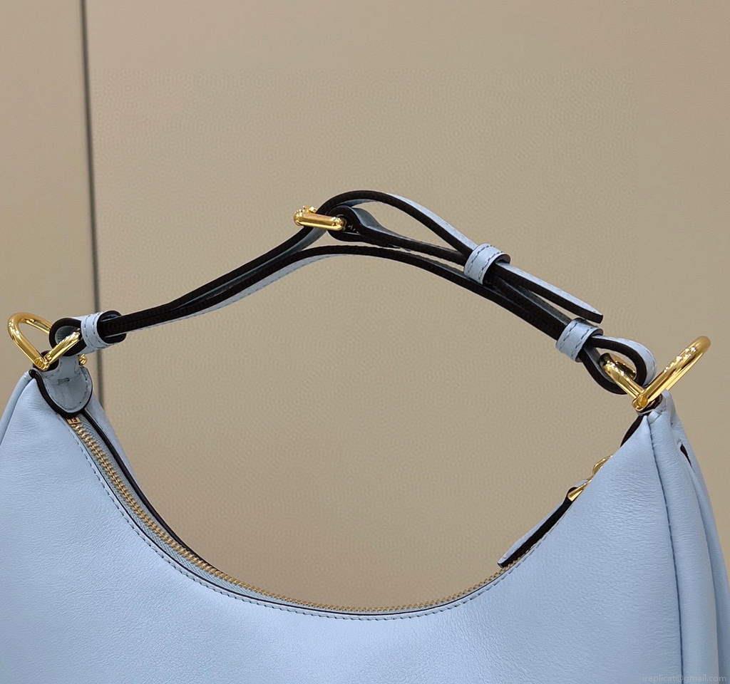 Fendi 8BR798 Fendigraphy Small Light blue leather bag