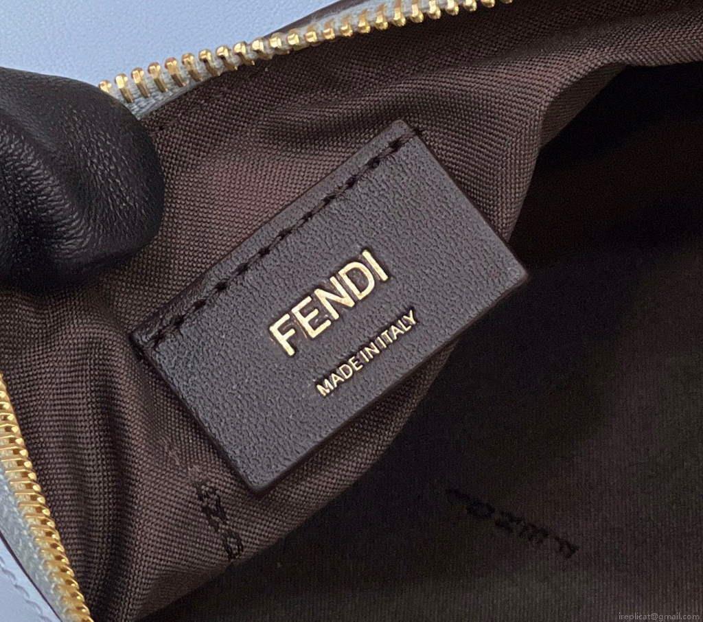 Fendi 8BR798 Fendigraphy Small Light blue leather bag