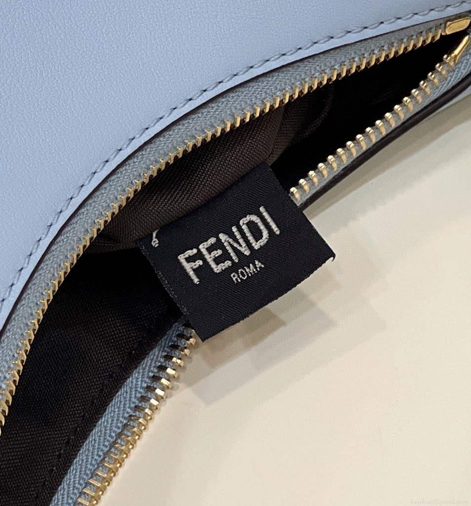 Fendi 8BR798 Fendigraphy Small Light blue leather bag