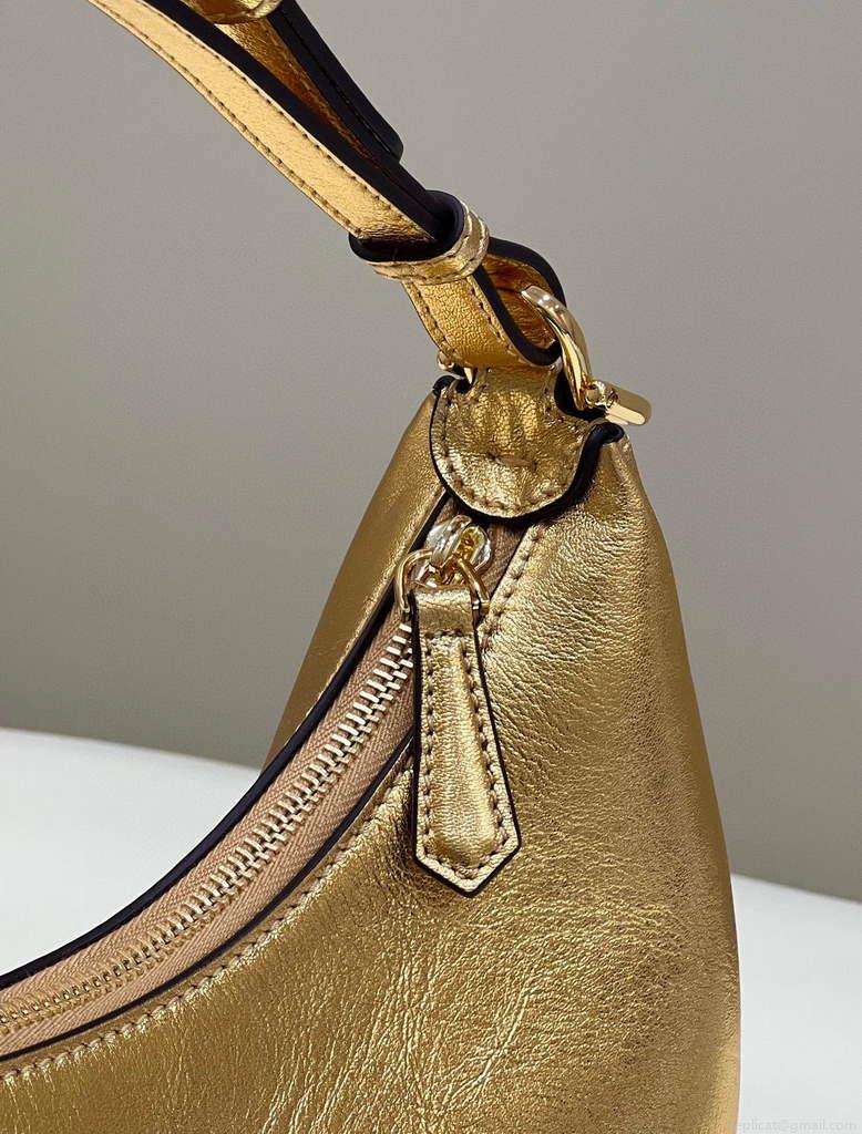 Fendi 8BR798 Fendigraphy Small Gold leather bag
