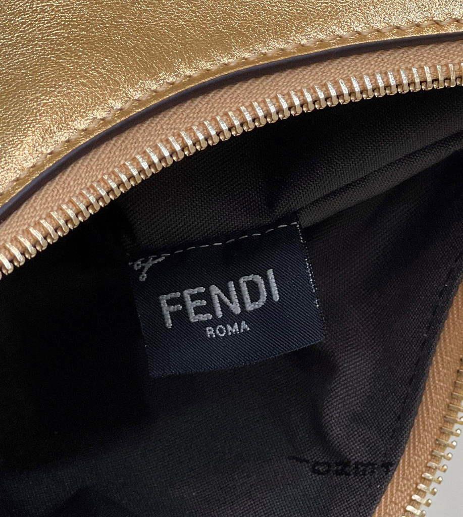 Fendi 8BR798 Fendigraphy Small Gold leather bag