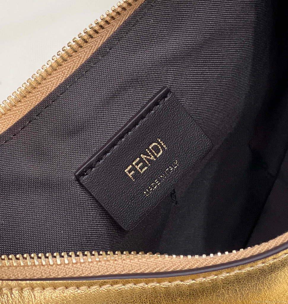 Fendi 8BR798 Fendigraphy Small Gold leather bag