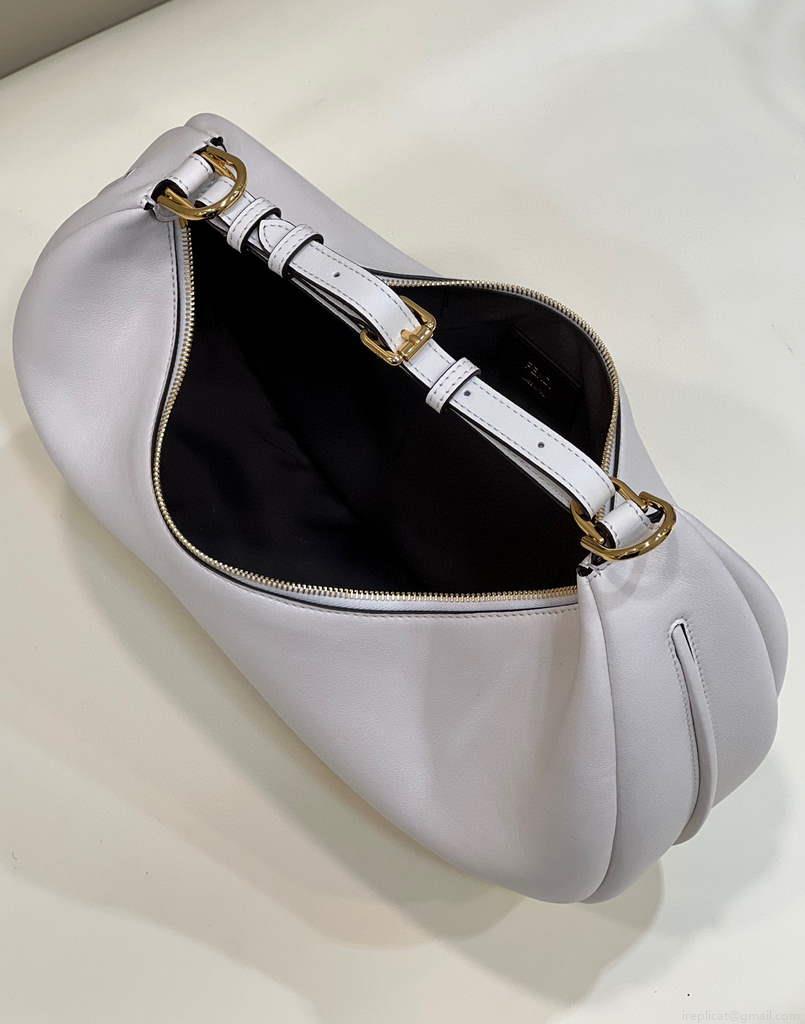 Fendi 8BR799 Fendigraphy Medium White laminated leather bag
