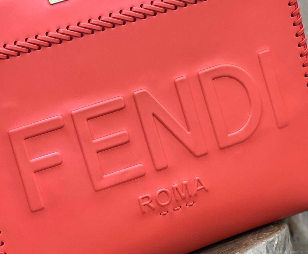 Fendi 8BH386 Sunshine Medium Fuchsia Leather Shopper Bag 8535 Multicolour