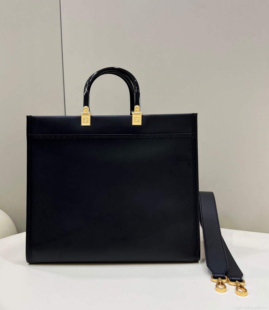 Fendi 8BH386 Sunshine Medium Tote Bag Black
