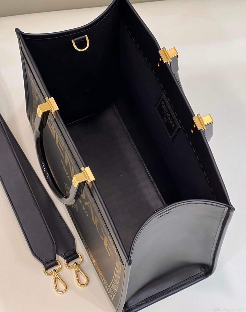 Fendi 8BH386 Sunshine Medium Tote Bag Black
