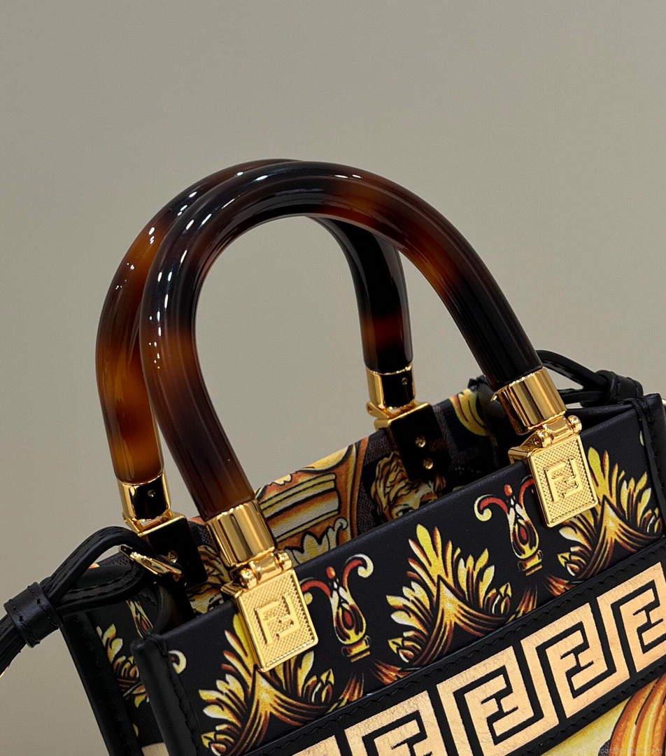 Fendi 8BS051 Mini Sunshine Shopper Bag Multicolor