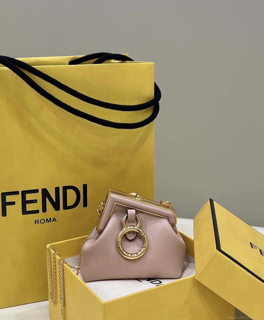 Fendi 7AS051 Nano Fendi First Charm Charm in pink nappa leather
