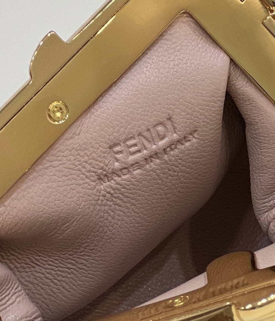 Fendi 7AS051 Nano Fendi First Charm Charm in pink nappa leather