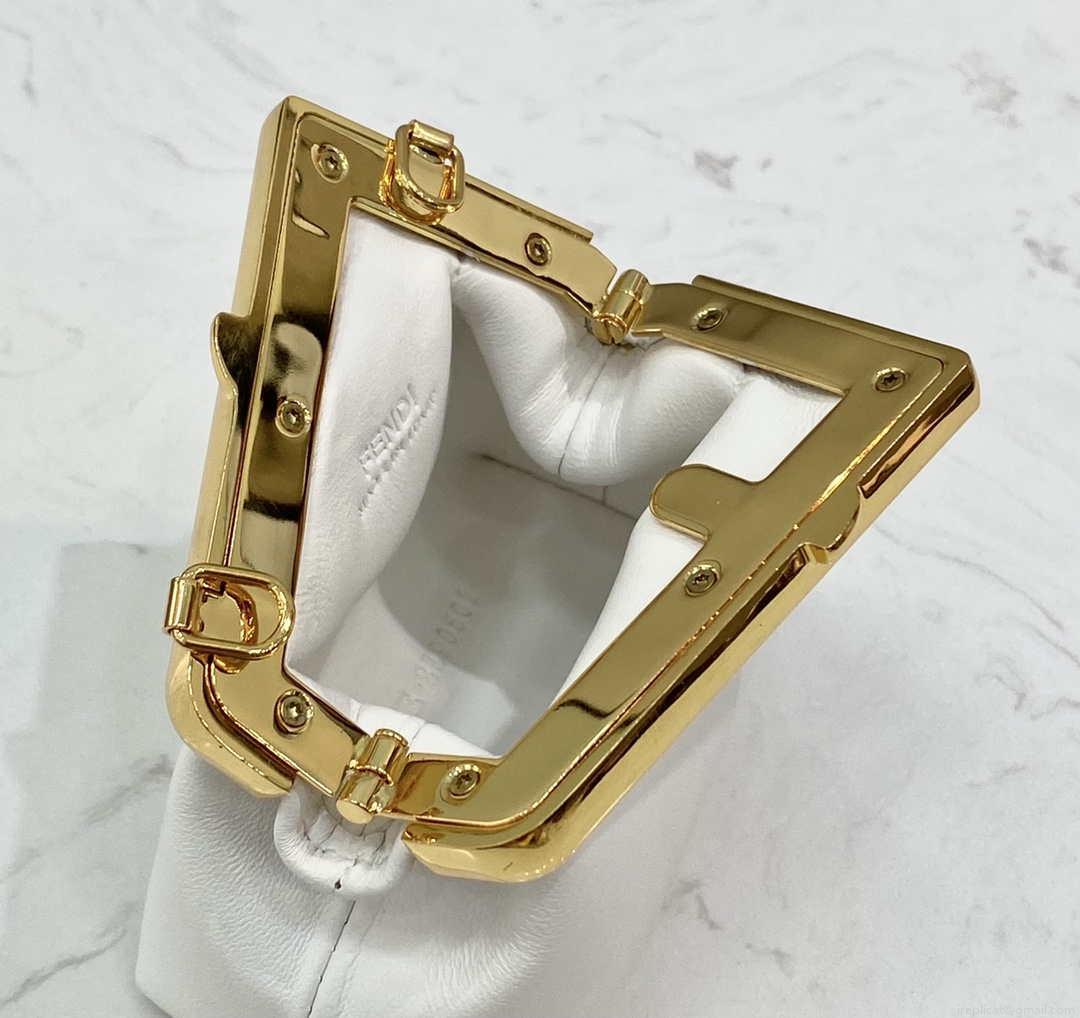 Fendi 7AS051 Nano Fendi First Charm Charm in White nappa leather