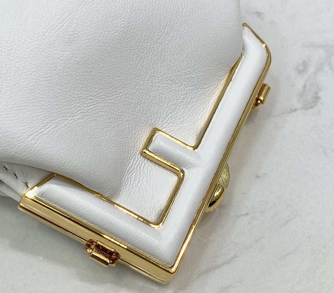 Fendi 7AS051 Nano Fendi First Charm Charm in White nappa leather