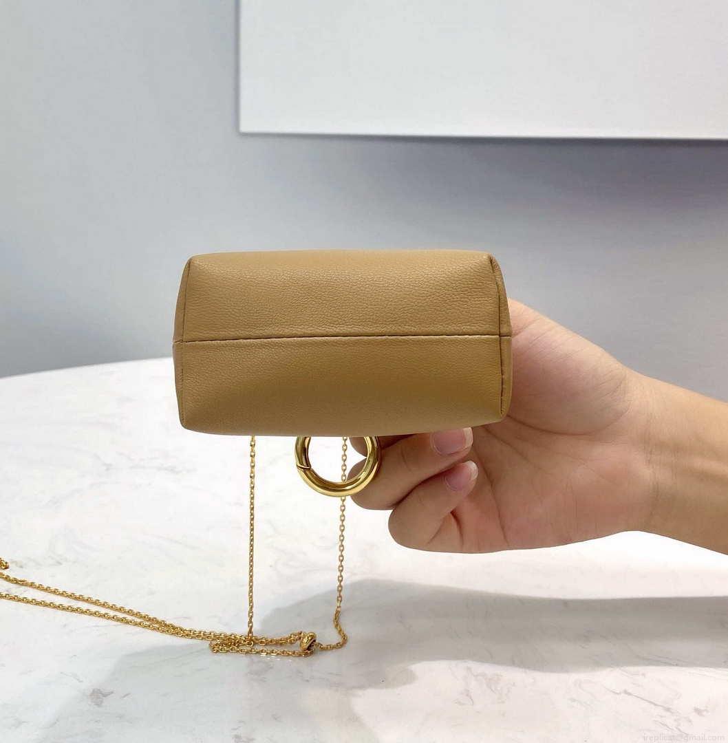 Fendi 7AS051 Nano Fendi First Charm Charm in Apricot nappa leather