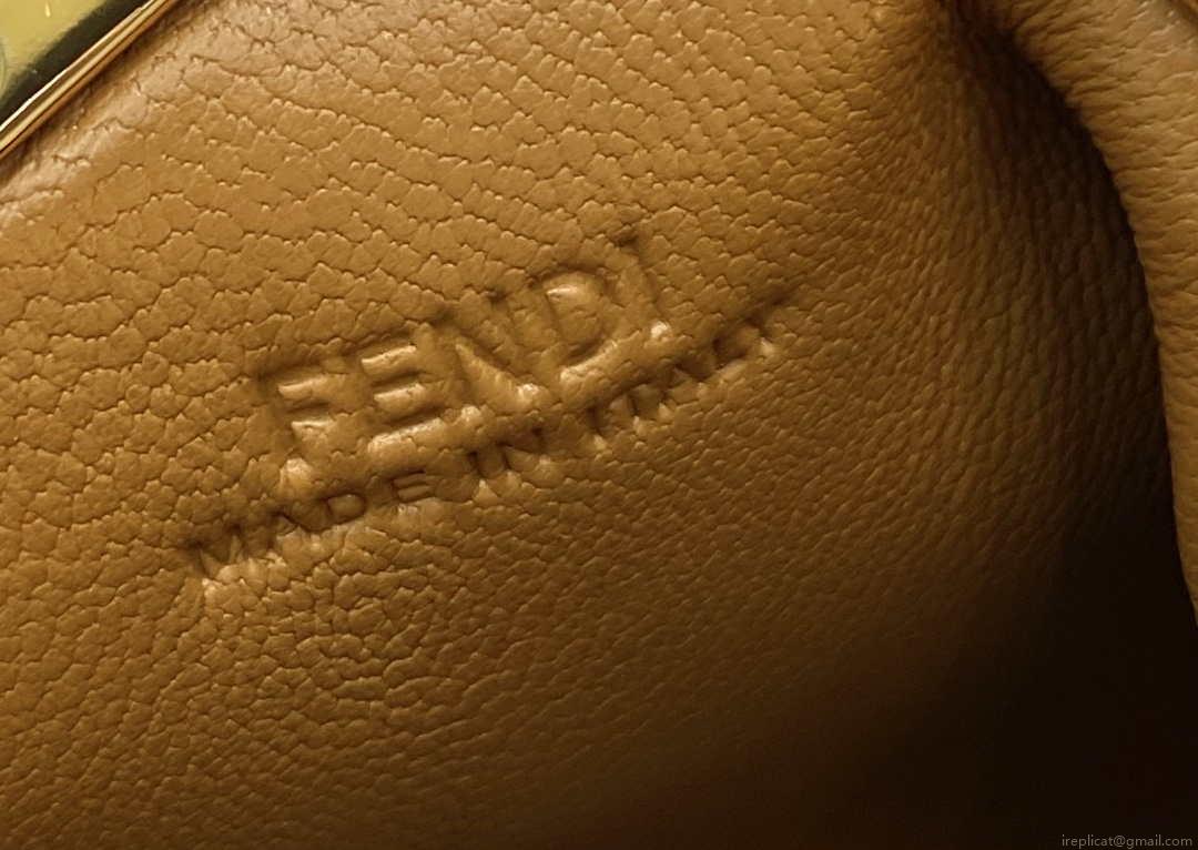 Fendi 7AS051 Nano Fendi First Charm Charm in Brown nappa leather