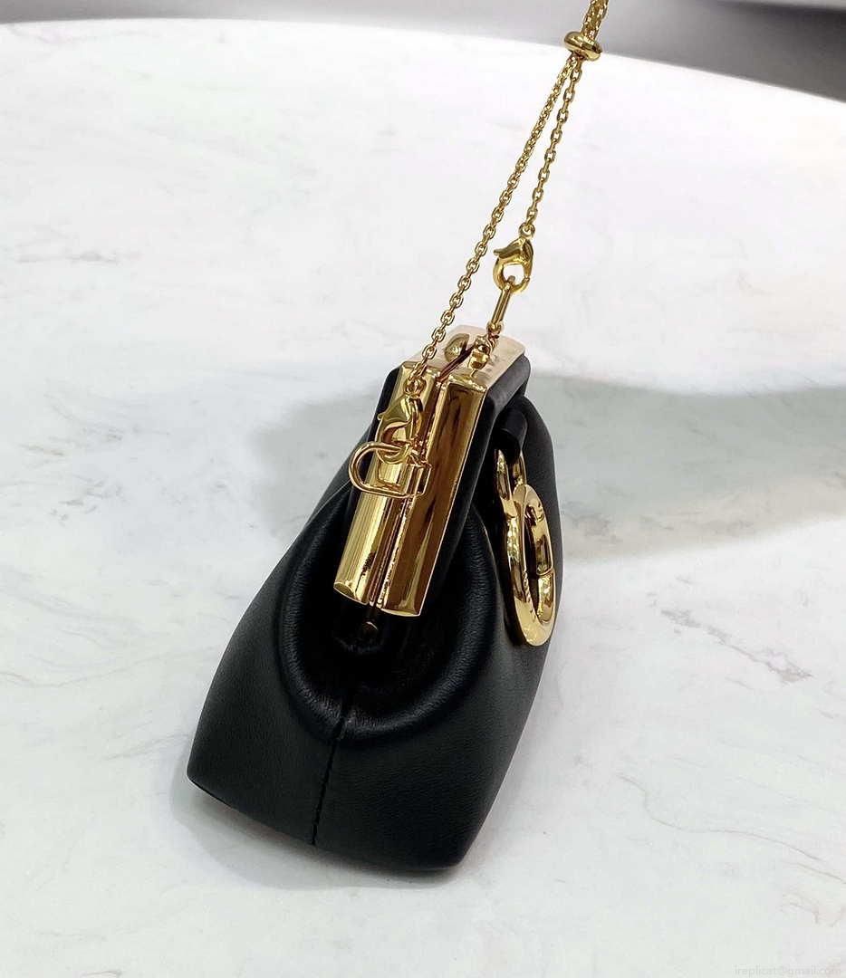 Fendi 7AS051 Nano Fendi First Charm Charm in Black nappa leather