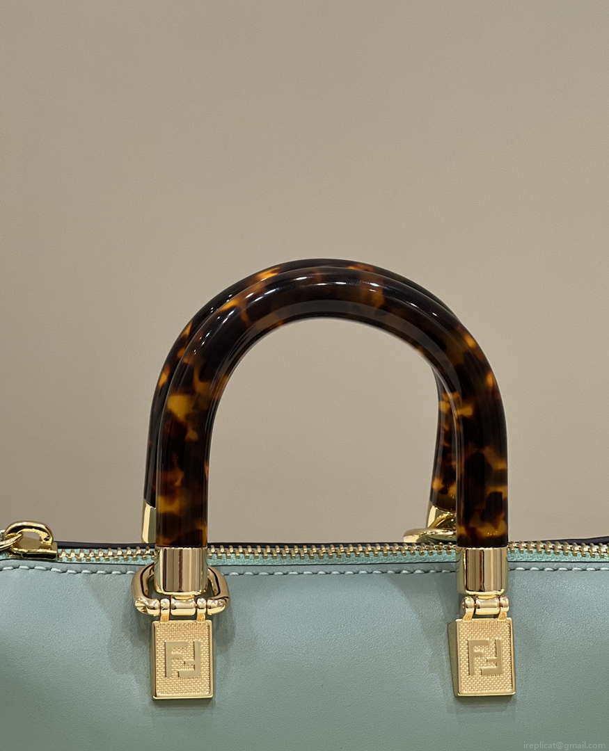 Fendi 8BS067 By The Way Mini Small Boston bag in mint green leather