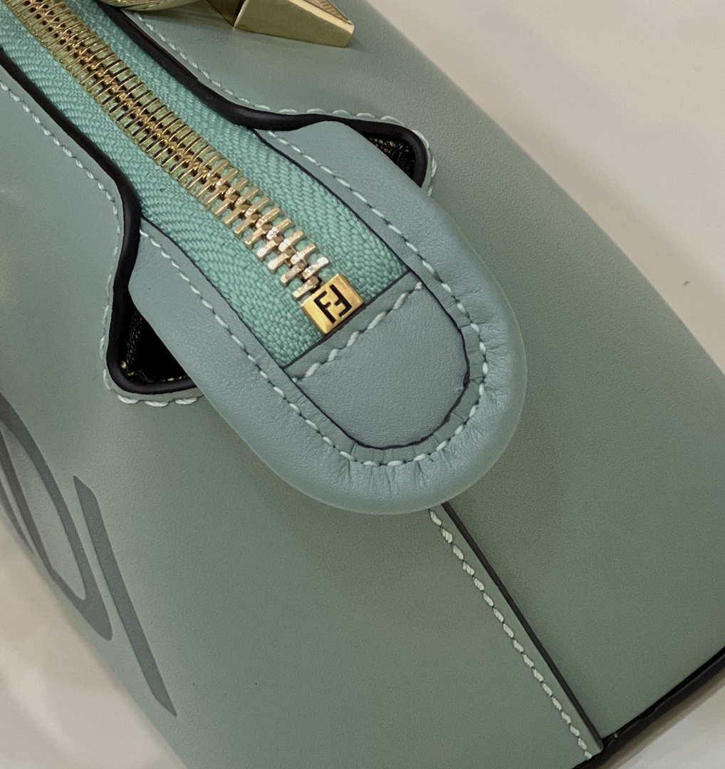 Fendi 8BS067 By The Way Mini Small Boston bag in mint green leather