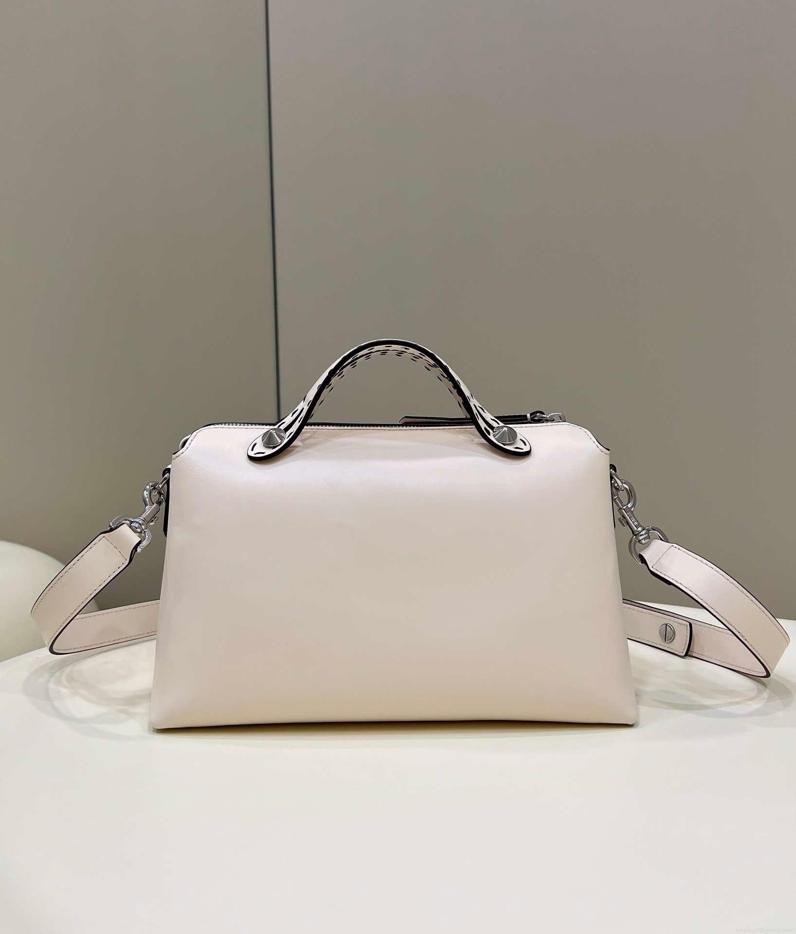 Fendi 8BL146 By The Way Medium White leather Boston bag