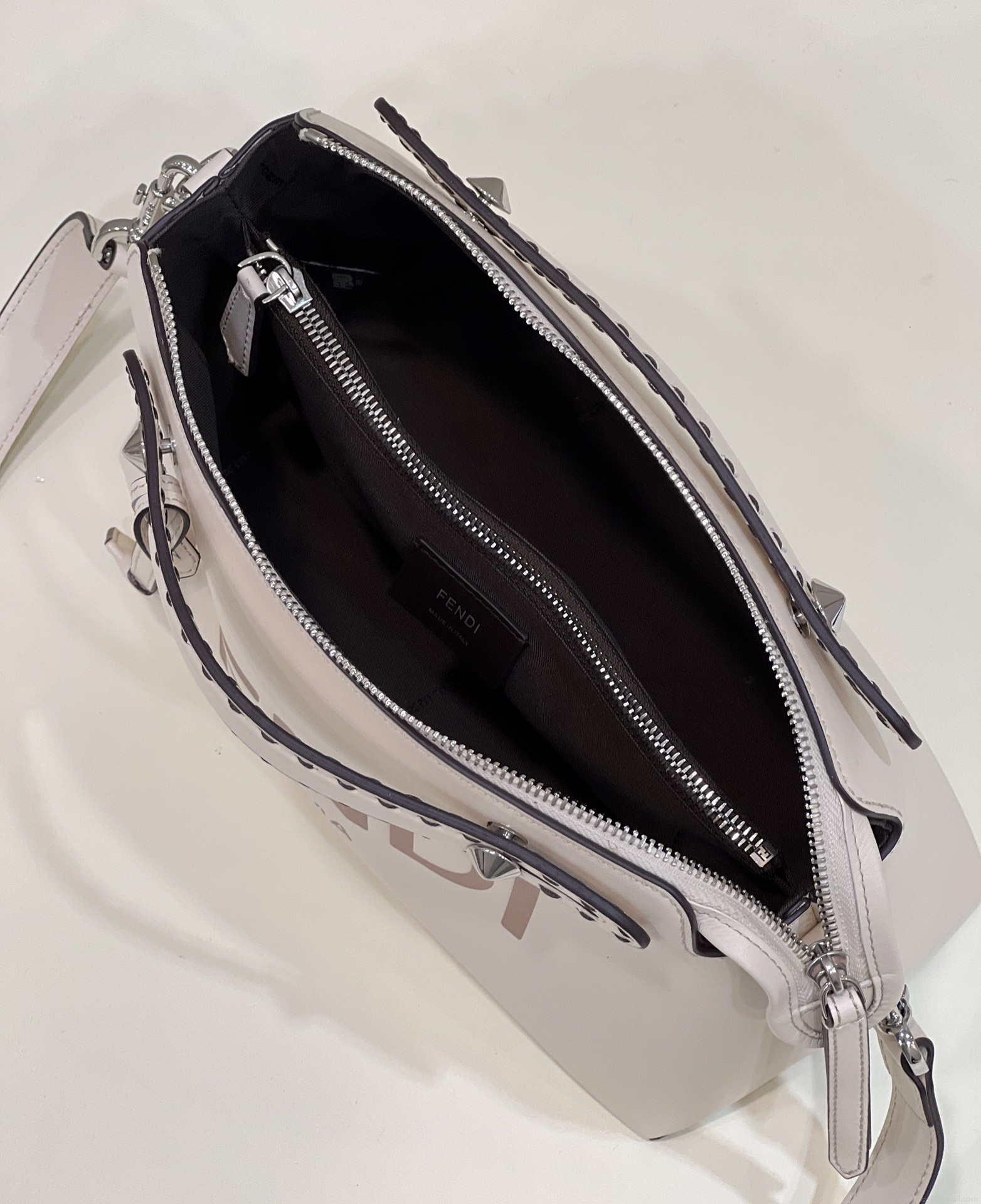 Fendi 8BL146 By The Way Medium White leather Boston bag