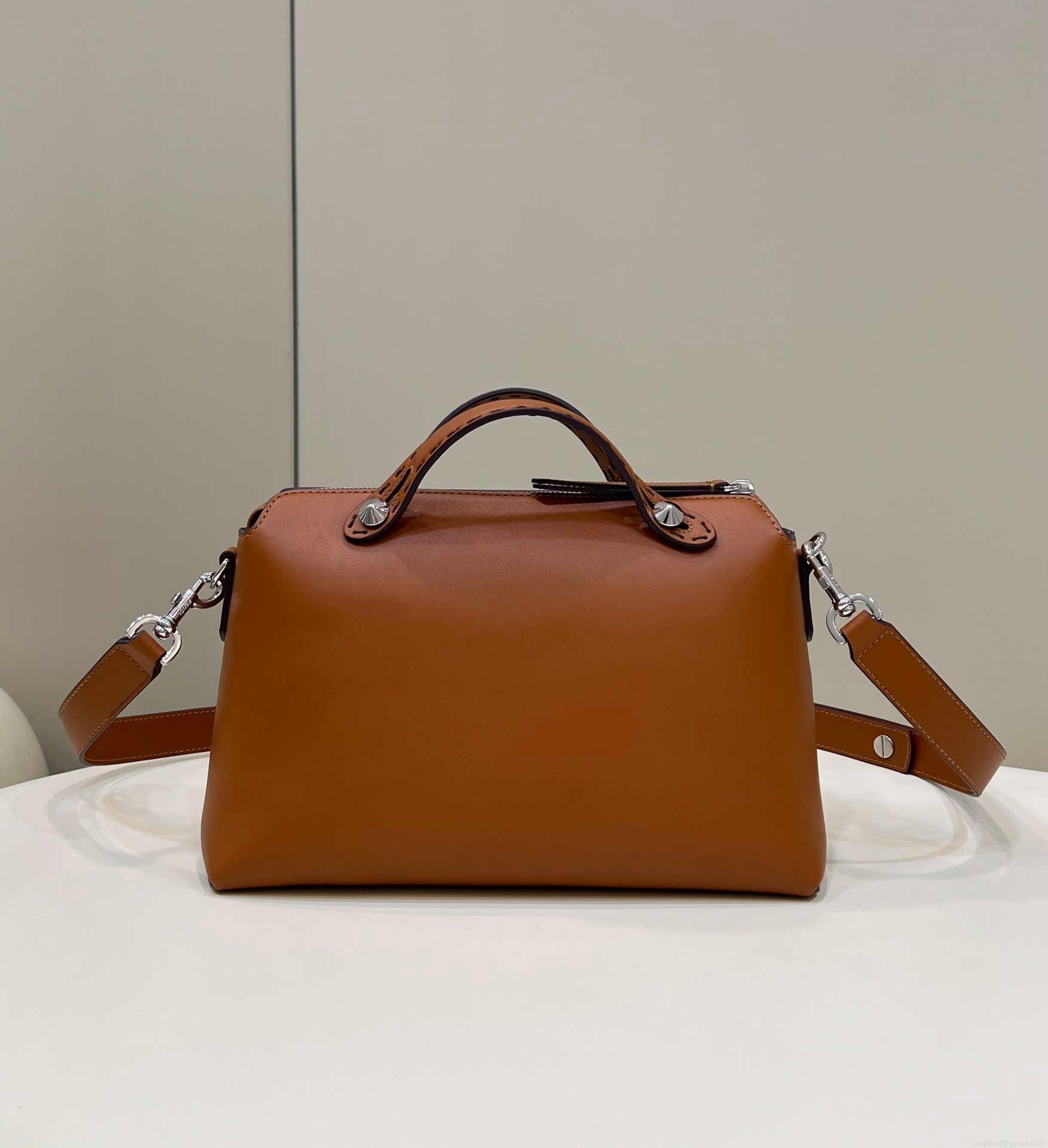 Fendi 8BL146 By The Way Medium Brown leather Boston bag