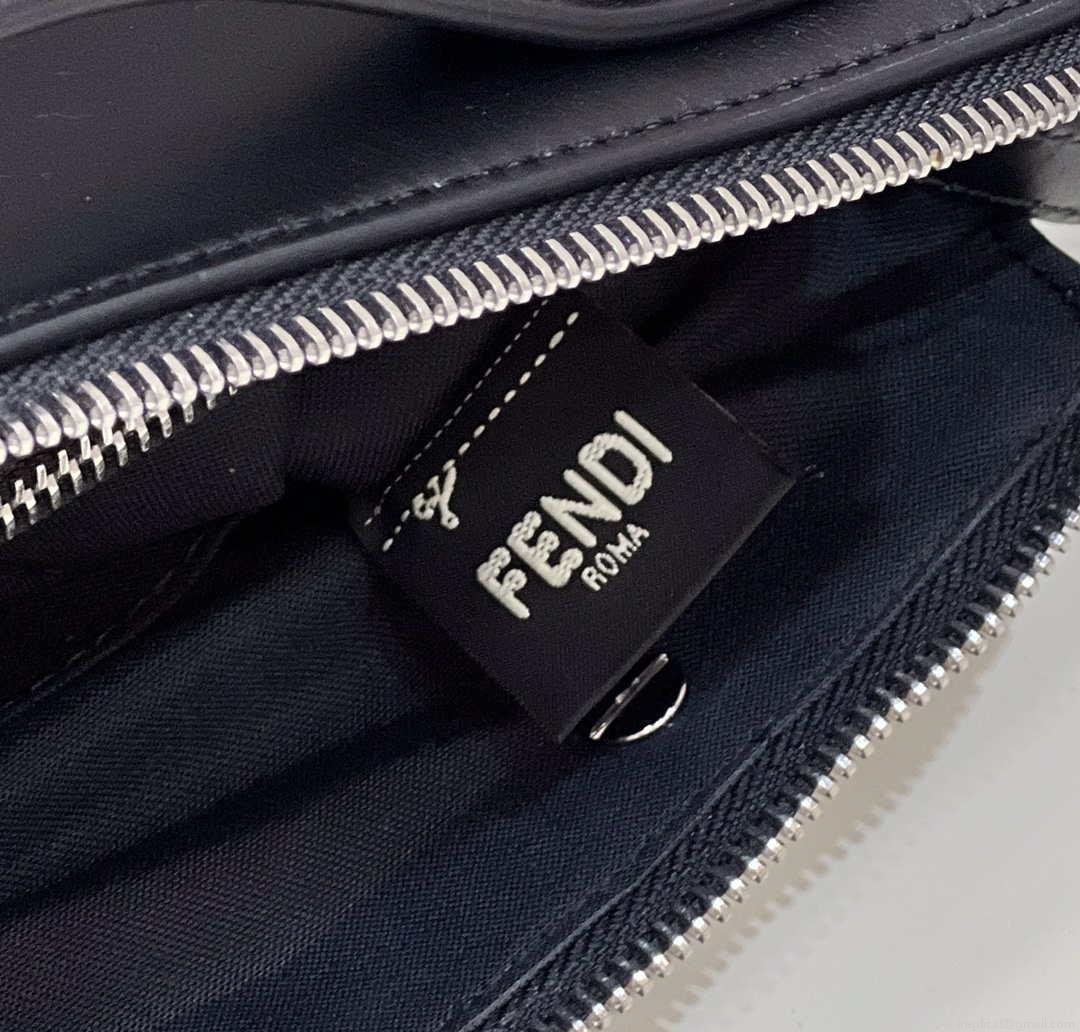 Fendi 8BL146 By The Way Medium Black leather Boston bag