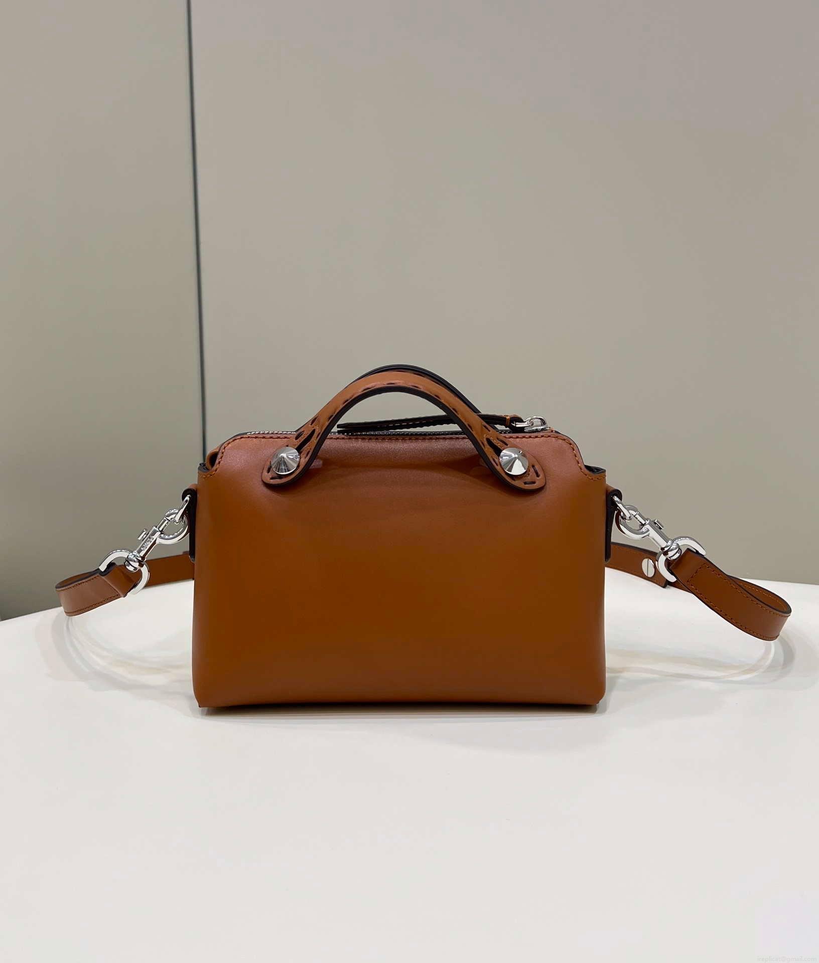 Fendi 8BL145 By The Way Mini Brown leather small Boston bag