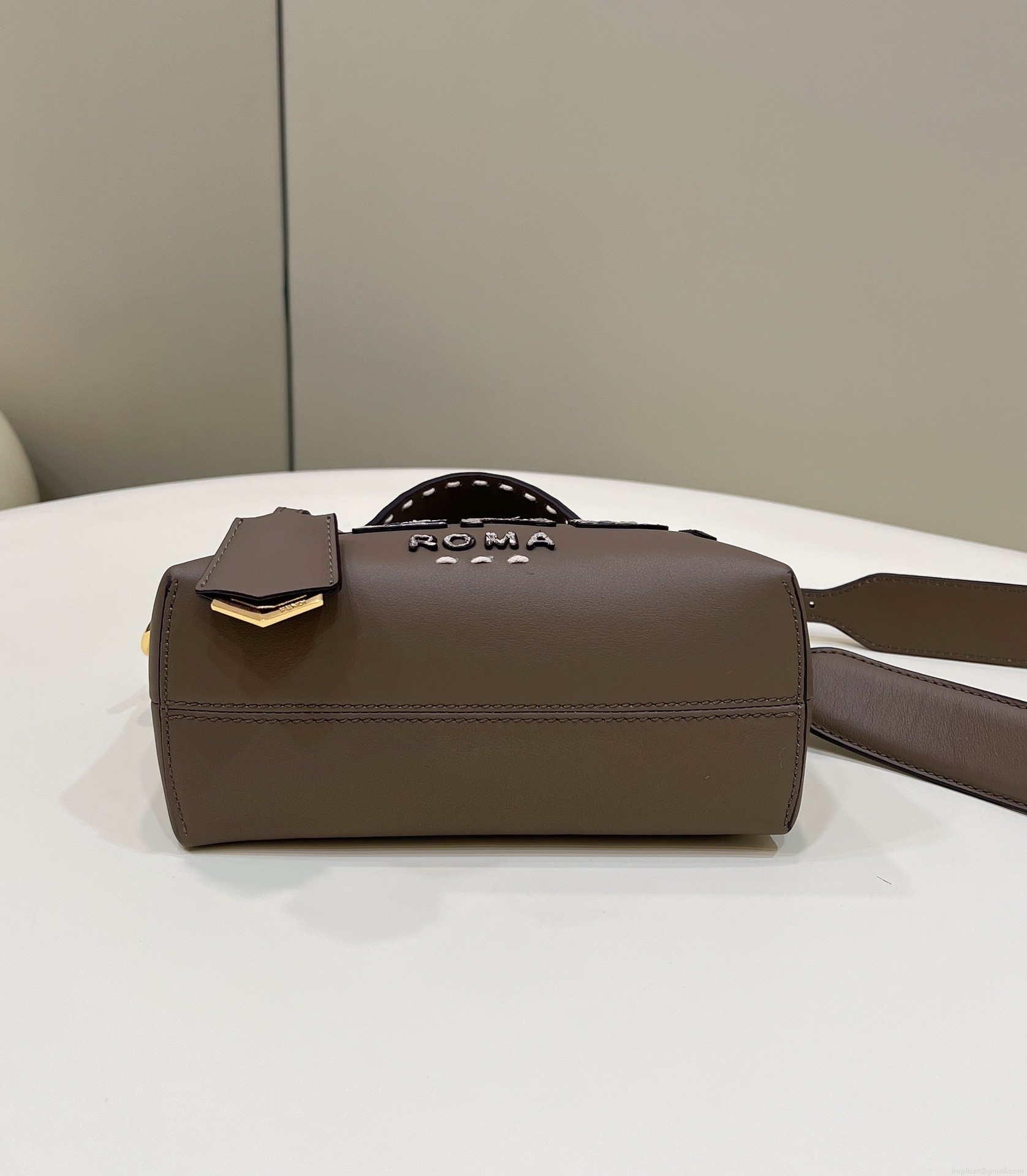 Fendi 8BL145 By The Way Mini Gray leather small Boston bag