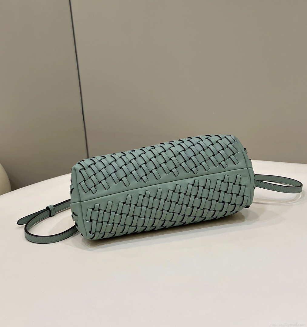 Fendi 8BP129 First Small Green braided leather bag 80103