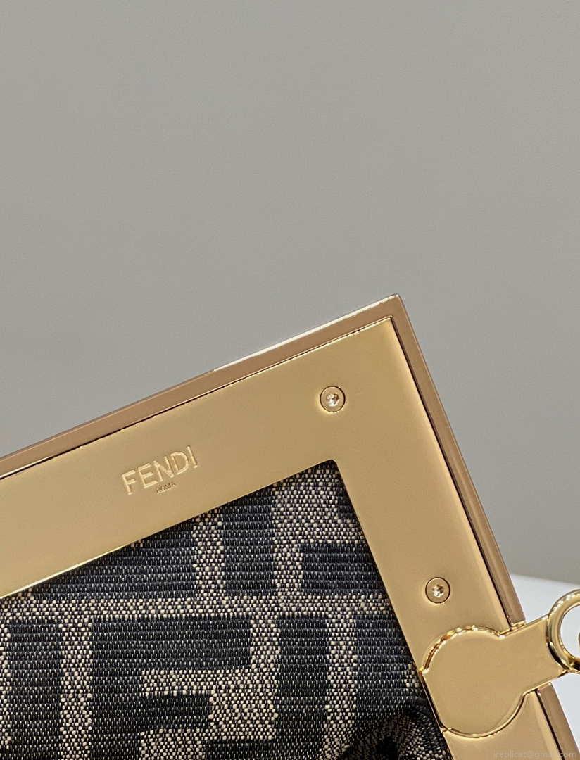 Fendi 8BP129 First Small Green braided leather bag 80103