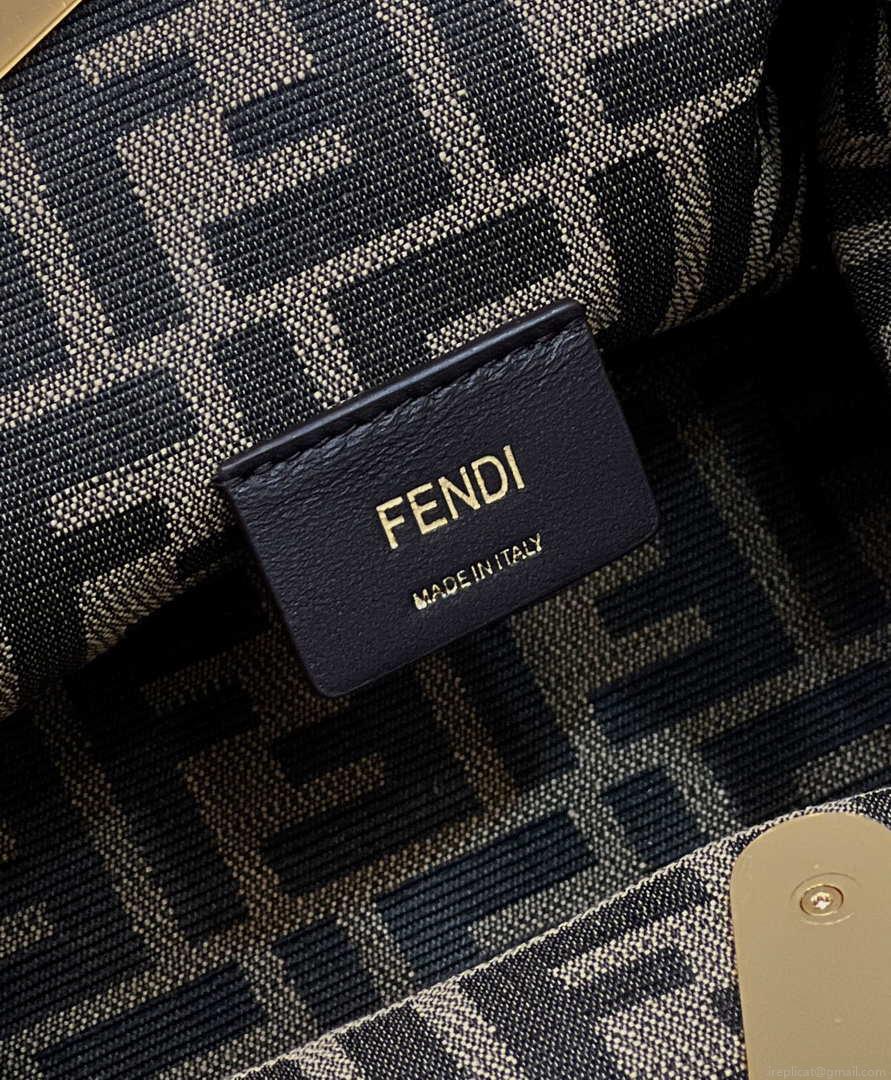 Fendi 8BP129 First Small Green braided leather bag 80103