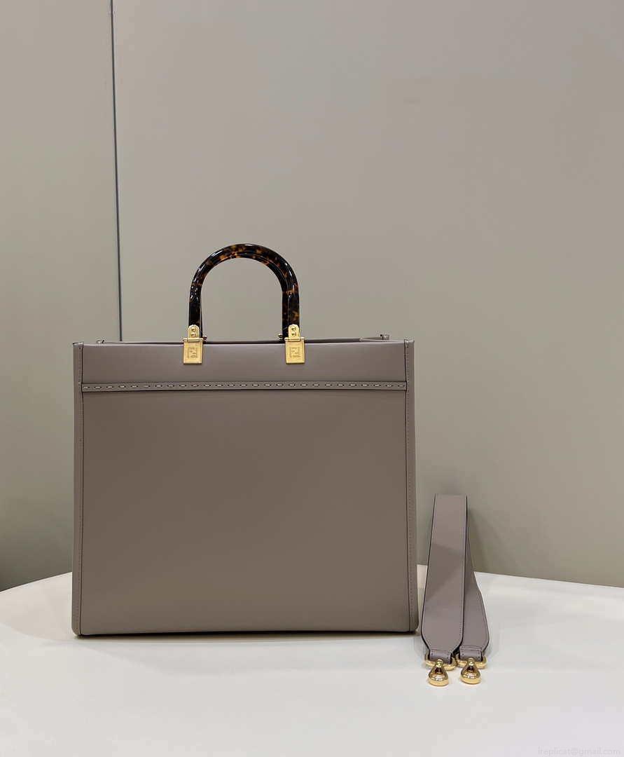Fendi 8BH386 Sunshine Medium Bag Nude leather shopper 8266S
