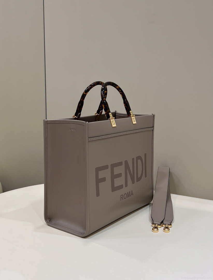 Fendi 8BH386 Sunshine Medium Bag Nude leather shopper 8266S