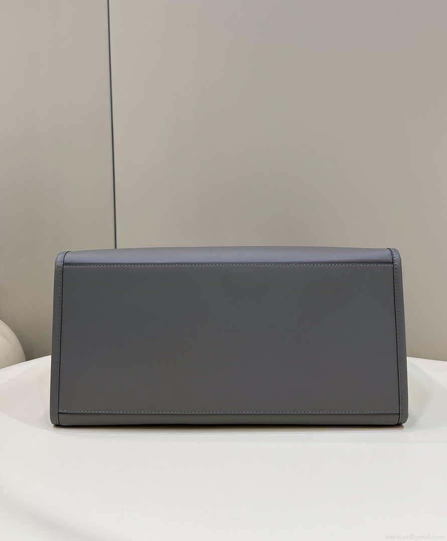 Fendi 8BH386 Sunshine Medium Bag Gray leather shopper 8266S
