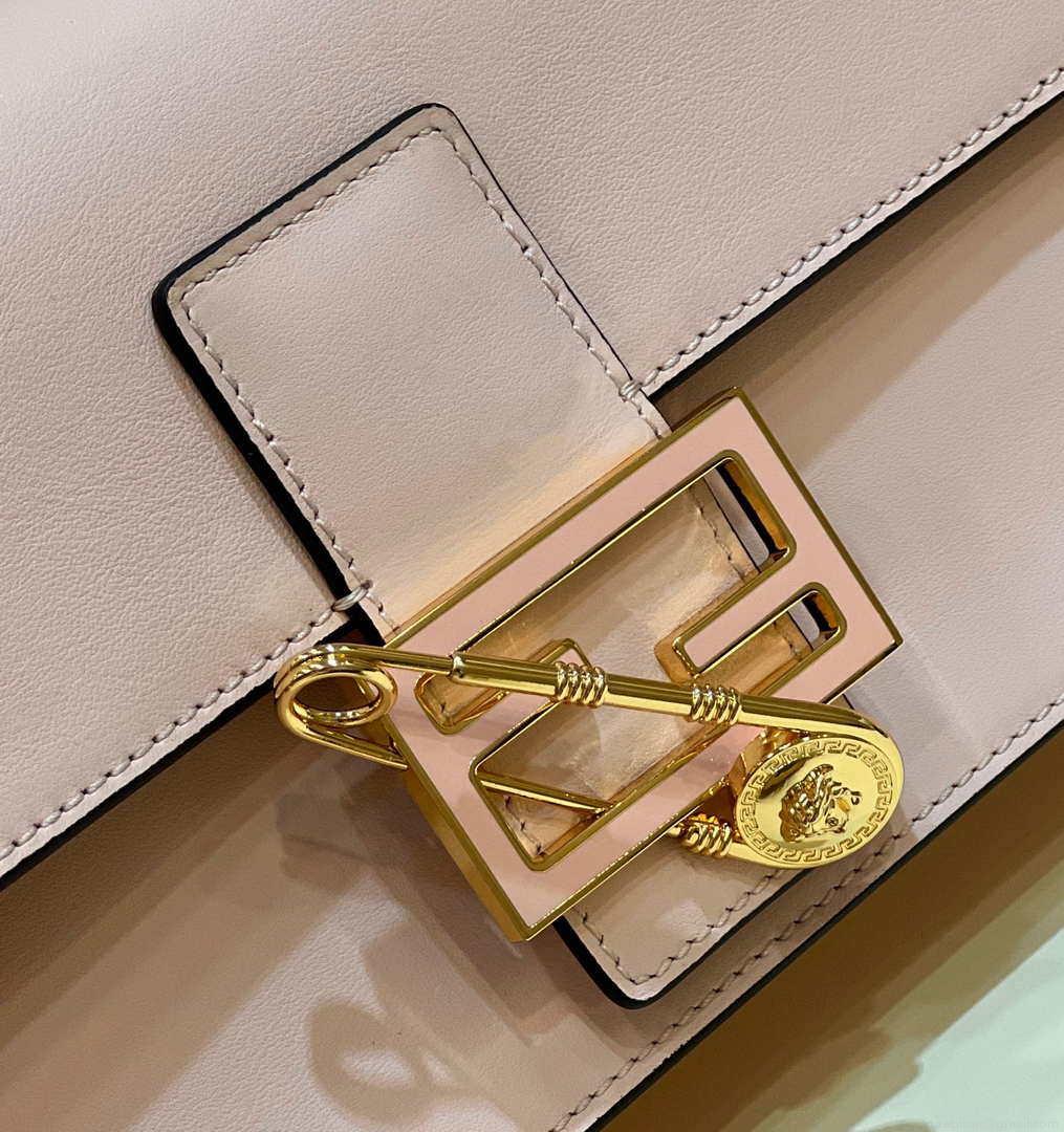 Fendi 8BR801 Baguette brooch Fendace Pink leather 8563 bag