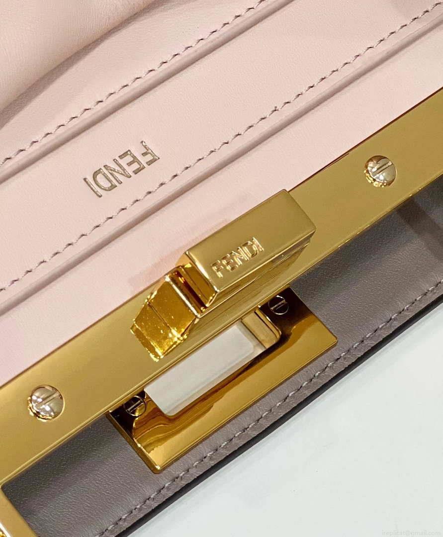Fendi 8BN327 Peekaboo ISeeU Small White leather bag