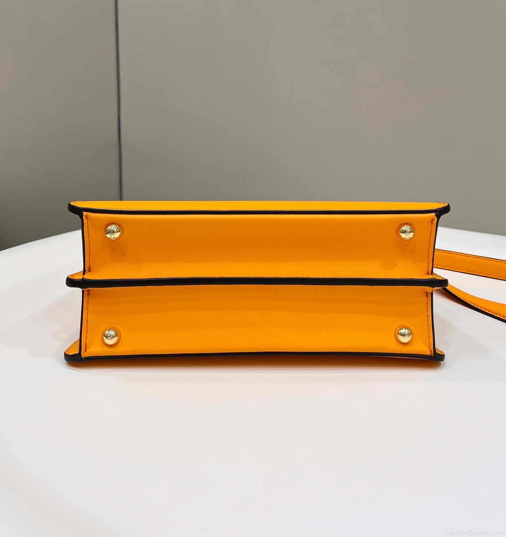 Fendi 8BN327 Peekaboo ISeeU Small Orange leather bag