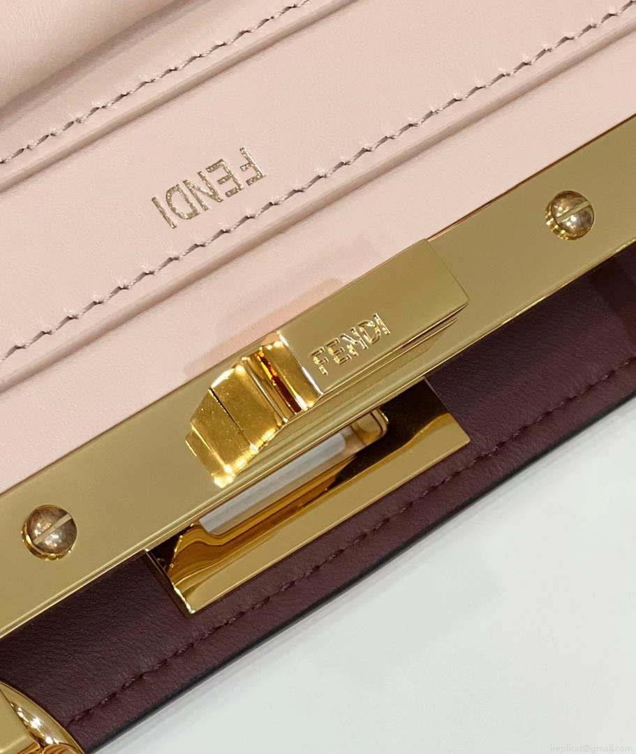 Fendi 8BN327 Peekaboo ISeeU Small Orange leather bag