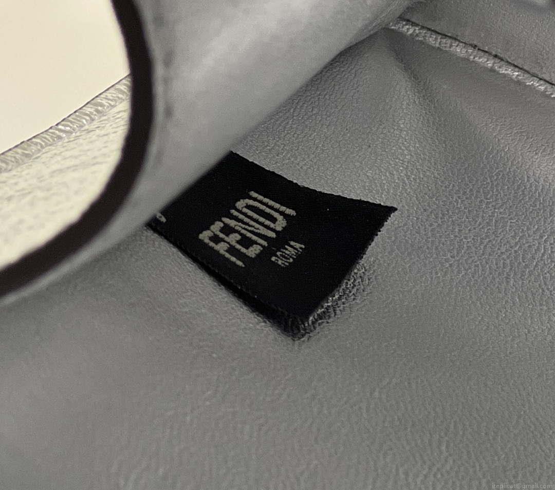 Fendi 8BN327 Peekaboo ISeeU Small Silver leather bag