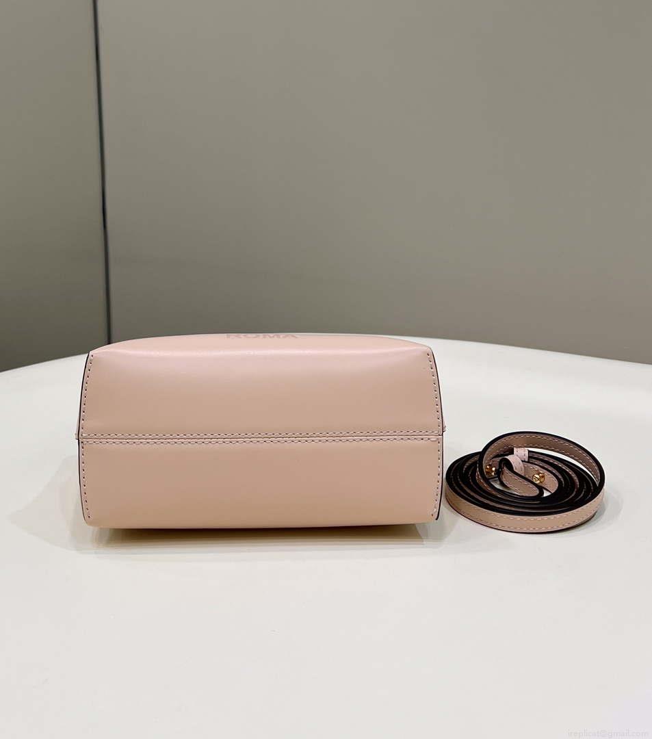 Fendi 8BS067 By The Way Mini Small Boston bag in mint Pink leather