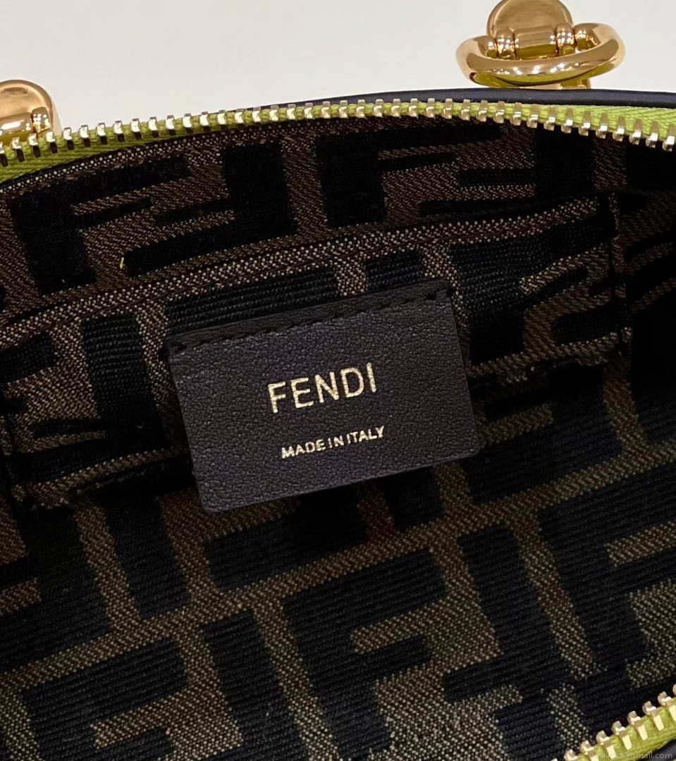 Fendi 8BS067 By The Way Mini Small Boston bag in mint Grass Green leather