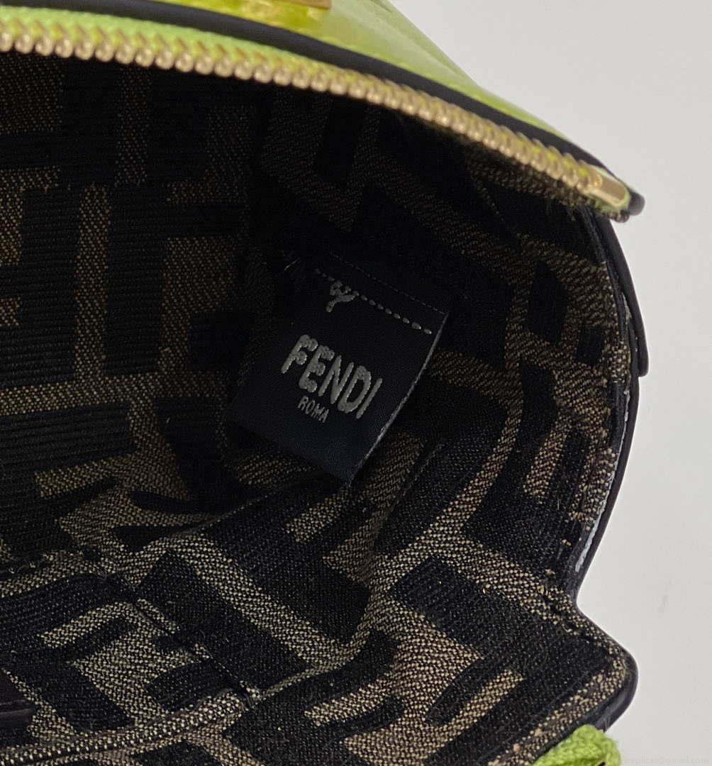 Fendi 8BS067 By The Way Mini Small Boston bag in mint Grass Green leather